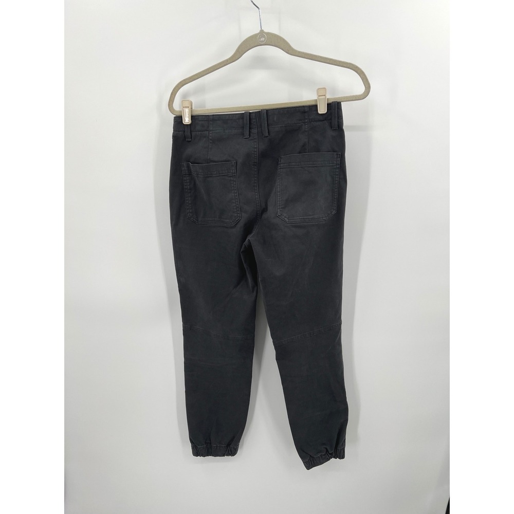 Banana Republic Womens Utility Jogger Pants Faded Black Size 4 Ankle Zip Cargo - Picture 2 of 7